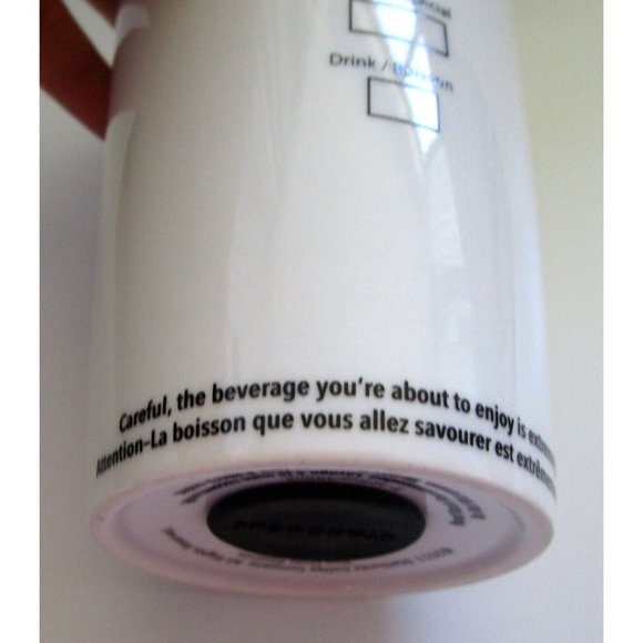 Starbucks Green Mermaid Logo Ceramic White coffee/tea mug & lid - 12 fl.oz 2011 - Picture 6 of 12